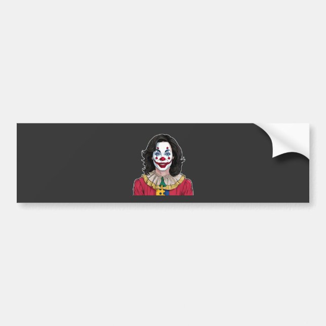 Autocollant De Voiture Kamala Harris Éffrayant Halloween Clown Election 2 (Devant)