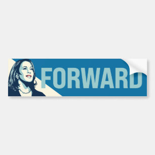 AUTOCOLLANT DE VOITURE KAMALA HARRIS EN AVANT