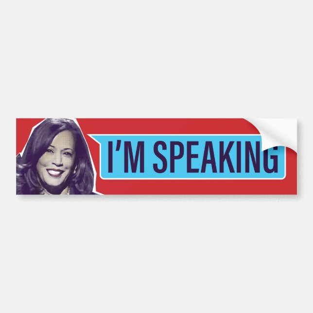 Autocollant De Voiture Kamala Harris / Je parle (Devant)