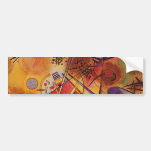 Autocollant De Voiture Kandinsky Brown jaune bleu rouge