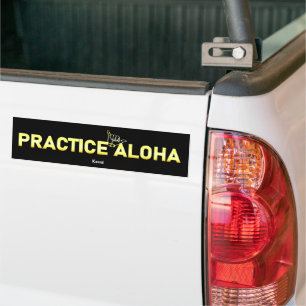 Autocollant De Voiture Kauai Practice Aloha Golden Shaka (Hang Loin)