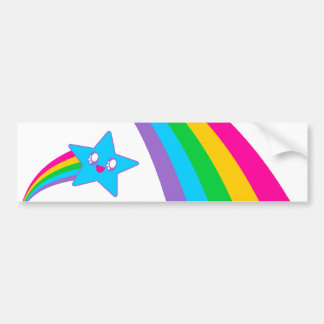 Autocollant De Voiture Kawaii Rave Neon Étoile Arc-en-ciel