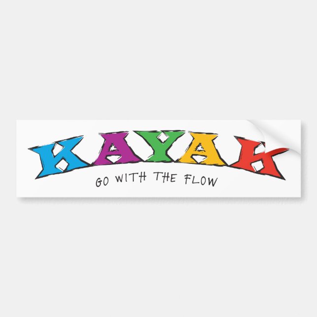 Autocollant De Voiture Kayak… Allez de pair avec l'autocollant (Devant)