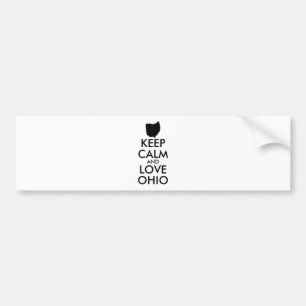 Autocollant De Voiture KEEP CALM et LOVE OHIO personnalisables