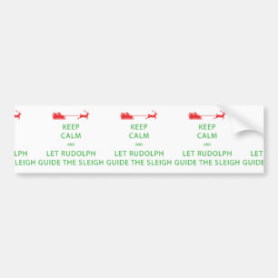 Autocollant De Voiture Keep Calm Let Rudolph Guide Sleigh