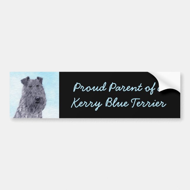 Autocollant De Voiture Kerry Blue Terrier peinture mignonne Chien d'origi (Devant)