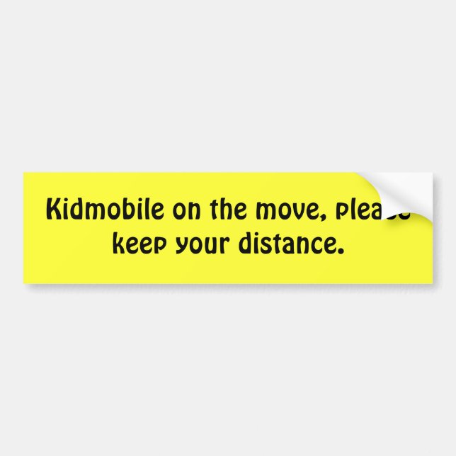 Autocollant De Voiture Kidmobile sur le mouvement, gardent svp votre (Devant)