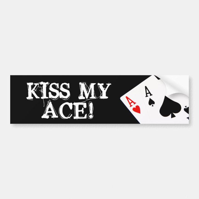 Autocollant De Voiture KISS MON ACE ! Auto-collants pour voiture (Devant)