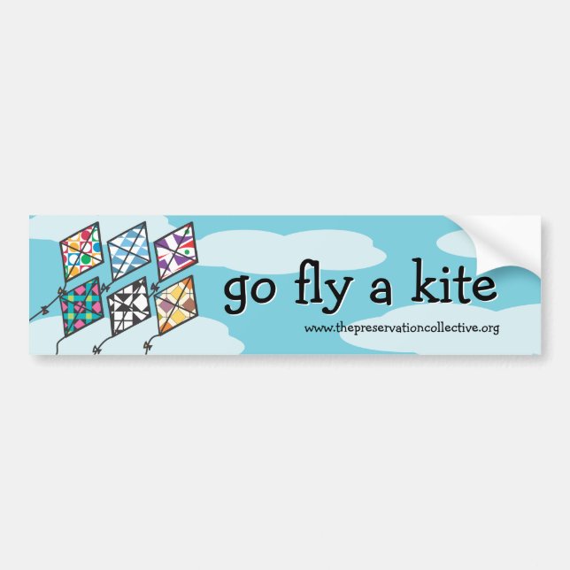 Autocollant De Voiture Kite Festival 2011 Go Fly a Kite Bumper Sticker (Devant)
