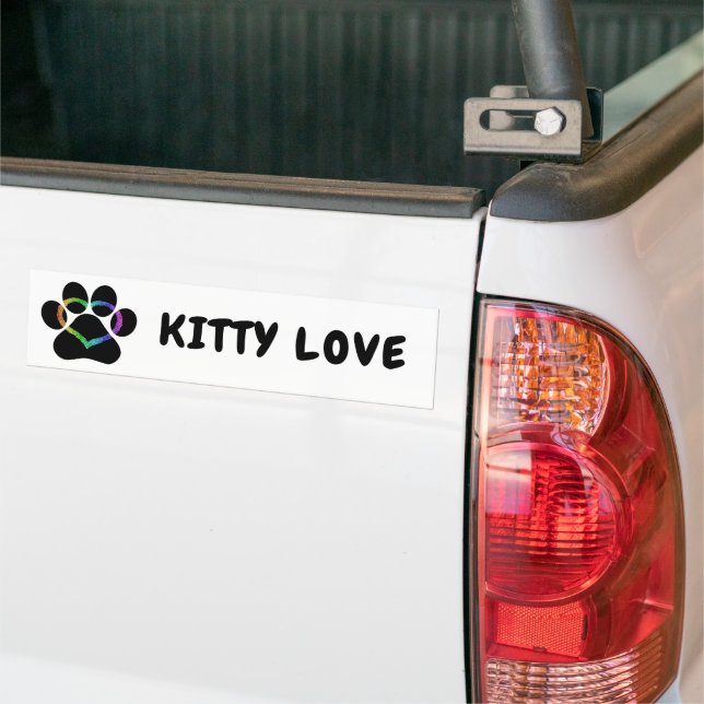 Autocollant De Voiture KITTY LOVE Black (Sur camion)