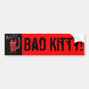 Autocollant De Voiture Kitty méchant et mauvais !