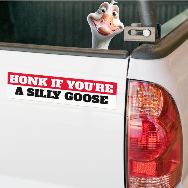 Autocollant De Voiture klaxon si tu es une oie idiote (Créateur téléchargé)