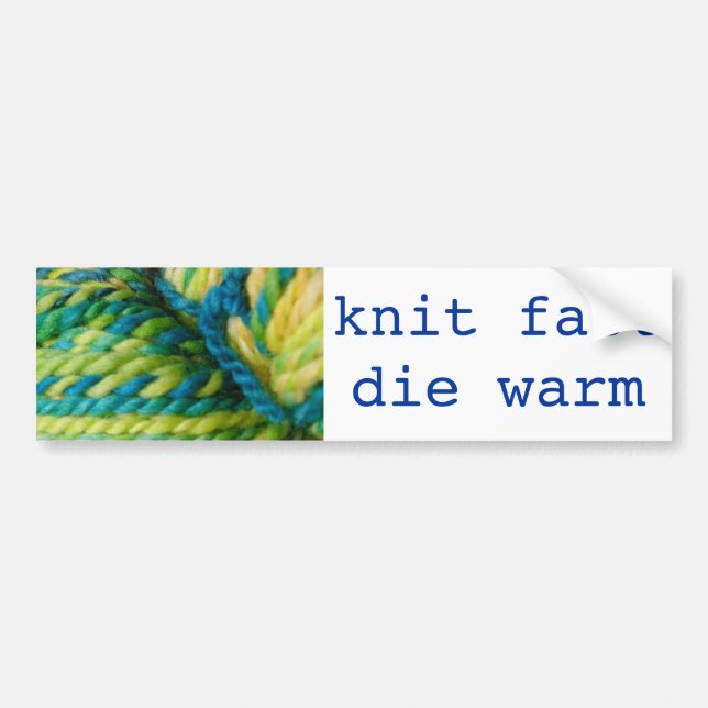 Autocollant De Voiture knit rapide - mourez chaud (Devant)