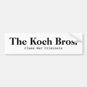 Autocollant De Voiture Koch Bros. Adhésif pour pare-chocs de guerre de
