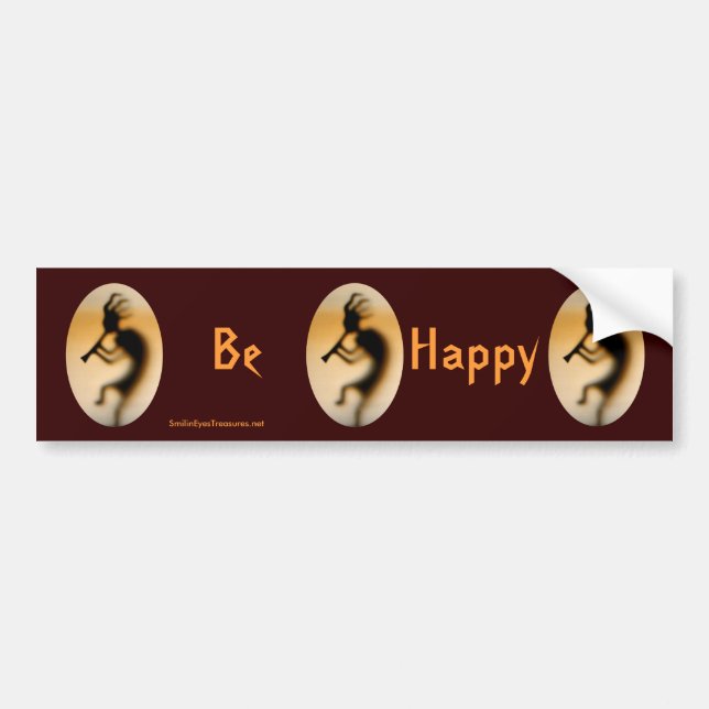 Autocollant De Voiture Kokopelli soit adhésif pour pare-chocs inspiré (Devant)