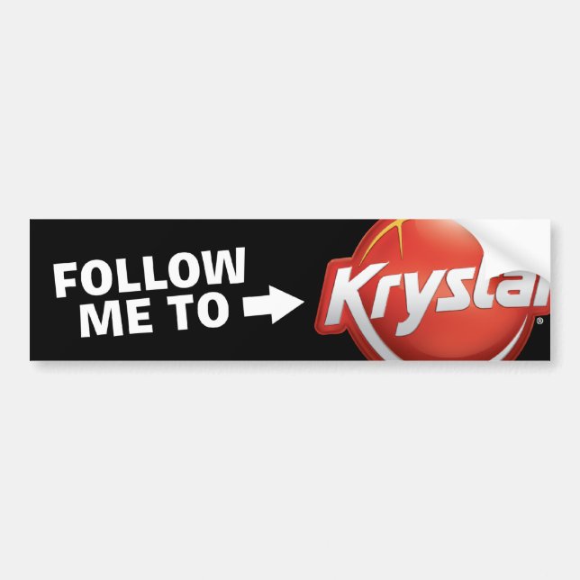 Autocollant De Voiture Krystal me suivent adhésif pour pare-chocs (Devant)