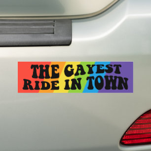 Autocollant De Voiture La Balade La Plus Gayest En Ville Gay pride LGBTQ