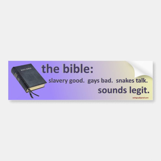 Autocollant De Voiture la bible : (Devant)
