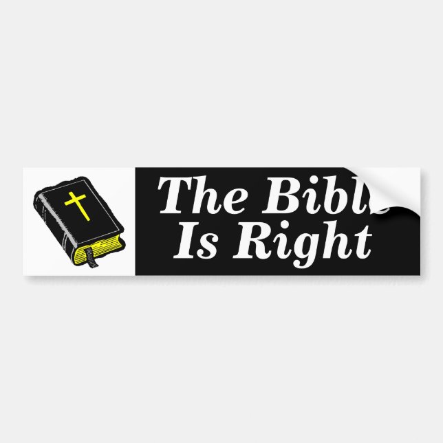 Autocollant De Voiture La Bible a raison (Devant)