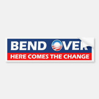 Autocollant De Voiture La courbure vient ici le changement - Obama