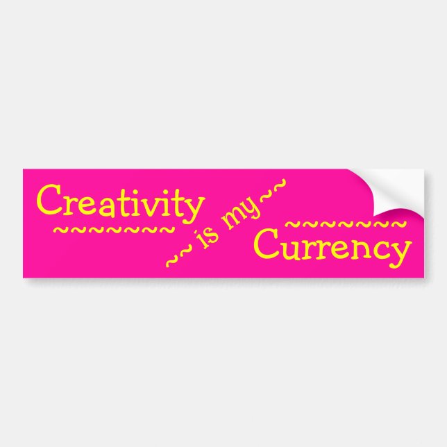 Autocollant De Voiture La Créativité Est Mon Sticker De Bumper De Devise (Devant)