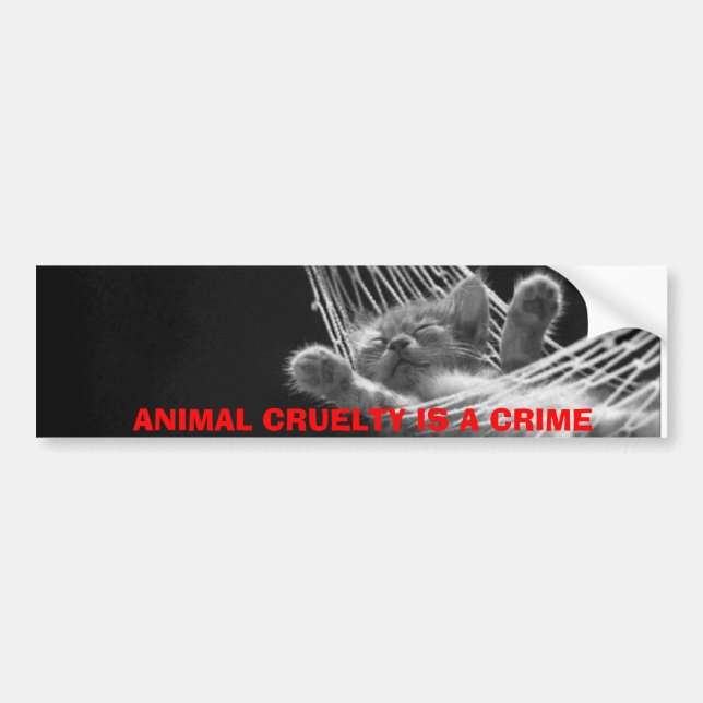 AUTOCOLLANT DE VOITURE LA CRUAUTÉ ANIMALE EST UN CRIME (Devant)