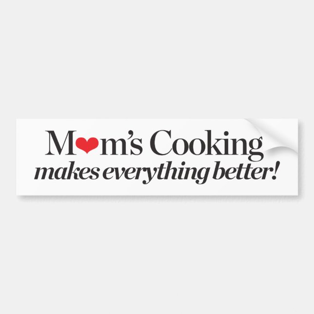 Autocollant De Voiture La cuisine de la maman rend tout meilleur (Devant)