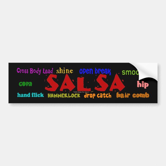 Autocollant De Voiture La danse d'amants de danse de Salsa déplace (Devant)