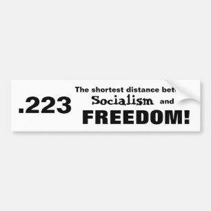 Autocollant De Voiture La distance entre socialisme et liberté