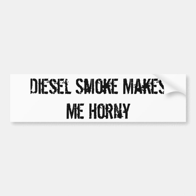 Autocollant De Voiture La fumée diesel me rend corné (Devant)