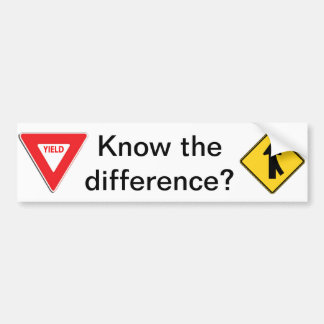 Autocollant De Voiture La fusion/rendement savent la différence ?