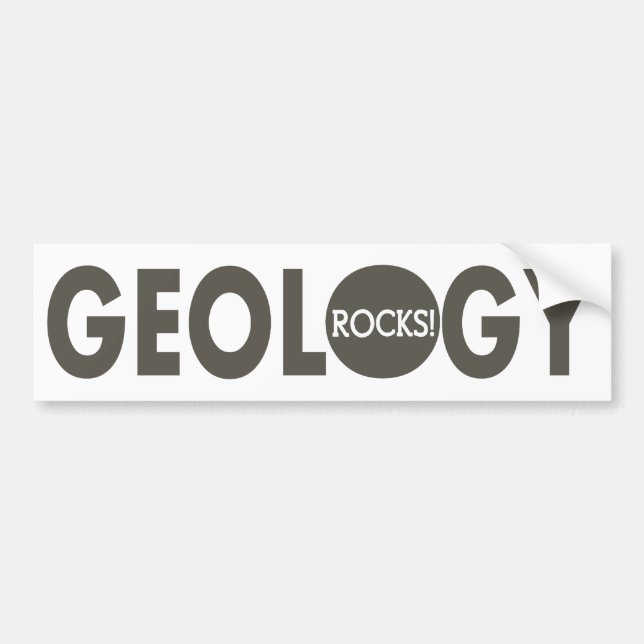 Autocollant De Voiture La géologie bascule le slogan (Devant)