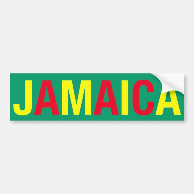 AUTOCOLLANT DE VOITURE LA JAMAÏQUE ! (Devant)