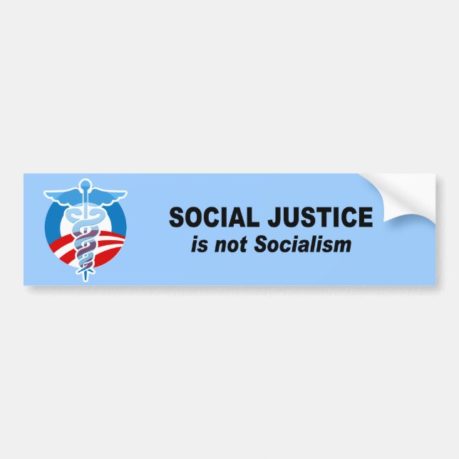 Autocollant De Voiture La justice sociale n'est pas socialisme (Devant)