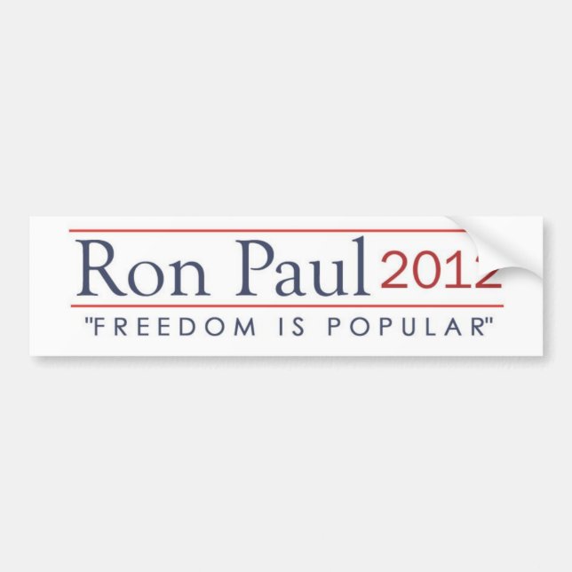Autocollant De Voiture La liberté 2012 de Ron Paul est populaire (Devant)