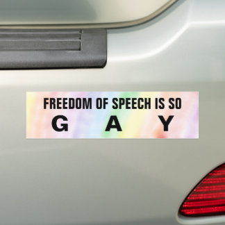 AUTOCOLLANT DE VOITURE LA LIBERTÉ D'EXPRESSION EST TELLEMENT GAINE