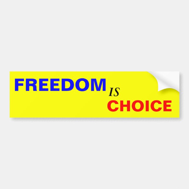 Autocollant De Voiture La liberté est bien choisie (Devant)