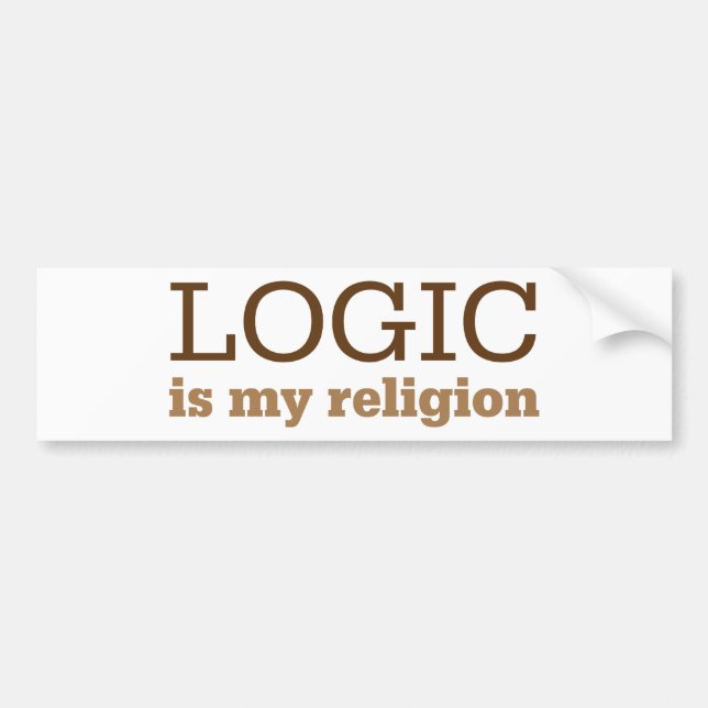 Autocollant De Voiture La logique est ma religion (Devant)
