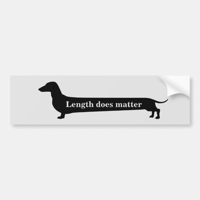 Autocollant De Voiture La longueur drôle importe bumpersticker de teckel (Devant)