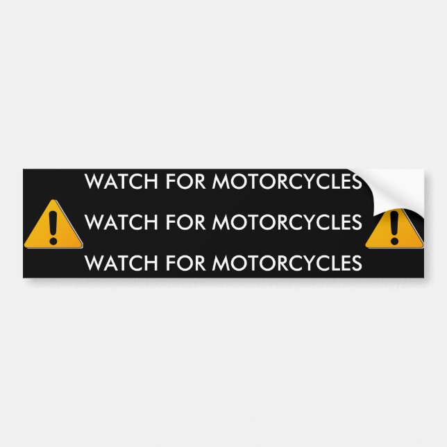 Autocollant De Voiture la motocyclette, motocyclette, OBSERVENT POUR LES (Devant)