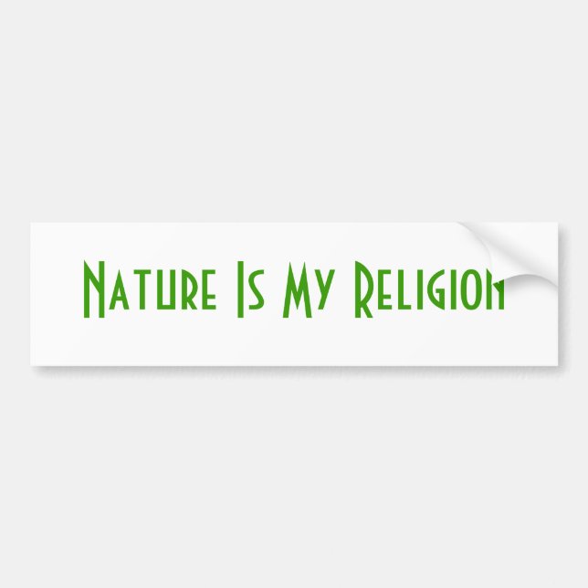 Autocollant De Voiture La nature est ma religion (Devant)