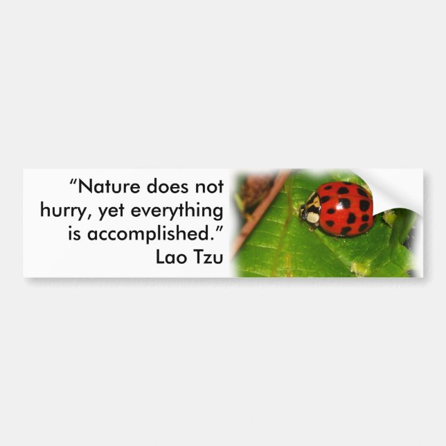 Autocollant De Voiture La Nature Ne Dépêche Pas Le Sticker De Bumper (Devant)