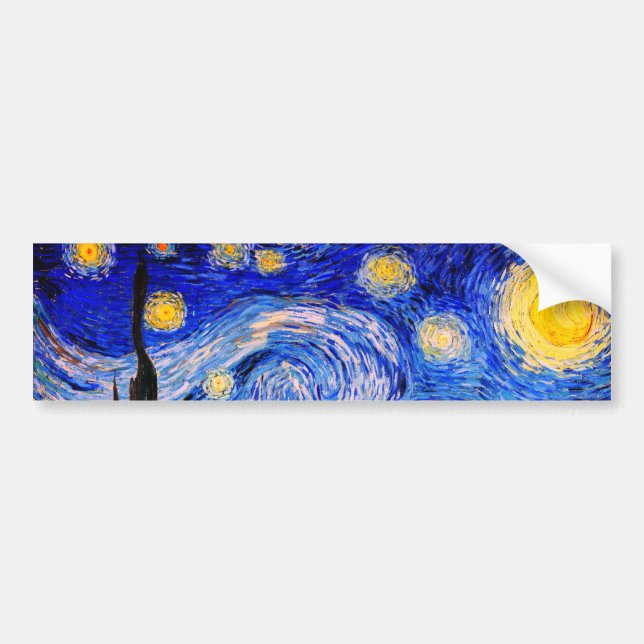 Autocollant De Voiture La nuit étoilée par Vincent Van Gogh (Devant)