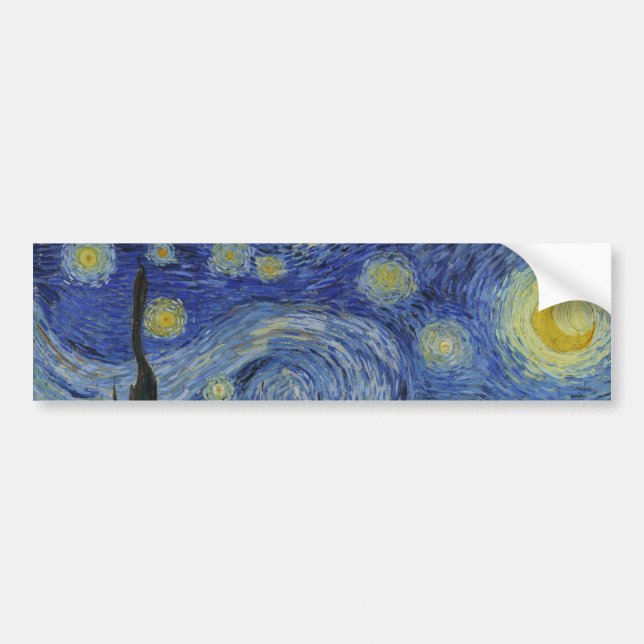 Autocollant De Voiture La Nuit étoilée (Vincent van Gogh) (Art célèbre) (Devant)