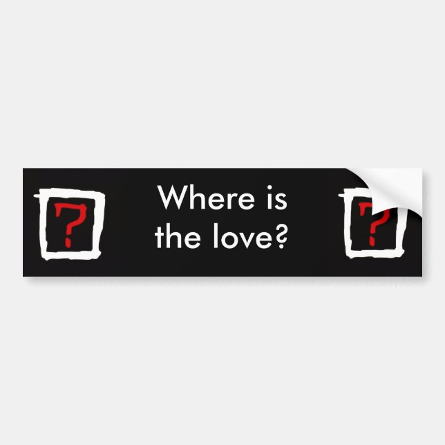Autocollant De Voiture Là où est l'amour (Devant)