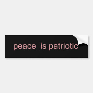 Autocollant De Voiture La paix est patriotique