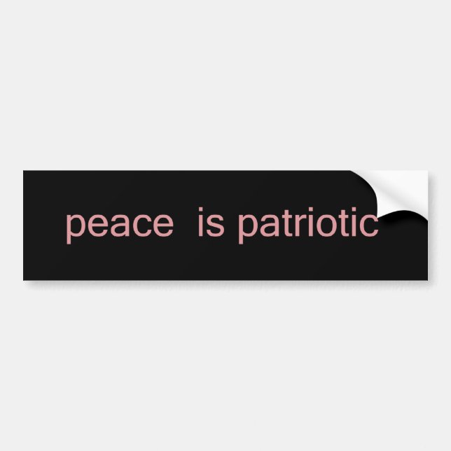 Autocollant De Voiture La paix est patriotique (Devant)