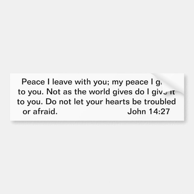 Autocollant De Voiture La paix soit avec vous (Devant)