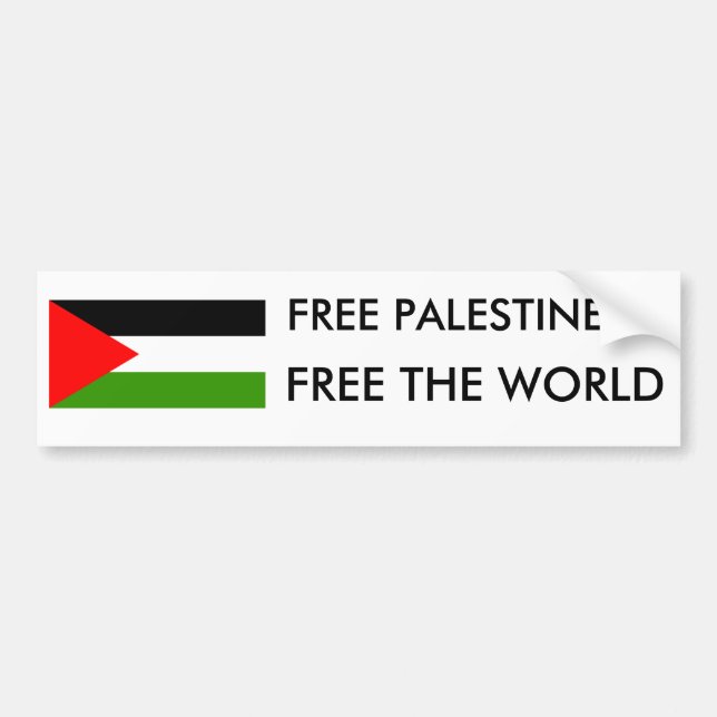 AUTOCOLLANT DE VOITURE LA PALESTINE LIBRE, LIBÈRENT LE MONDE (Devant)