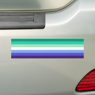 Autocollant De Voiture La palette de drapeau des hommes gays trans-inclus
